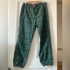 Supreme nylon plaid track pants